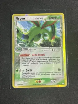 Pokemon Card Flygon 7/110 Rare Reverse Holo EX Holon Phantoms - MP - Image 1
