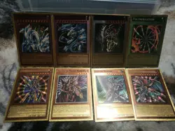 Custom Yugioh Card Dragon Master Knight Gold Blue Eyes Ultimate Dragon Token - Image 1