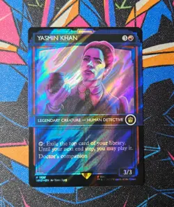 Yasmin Khan NM Showcase Surge Foil MTG Doctor Who Unplayed Magic The Gathering - Image 1