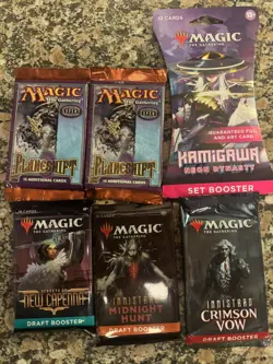 MTG Booster Pack Lot x 6, Planeshift, Kamigawa, Innistrad, Capenna - Image 1
