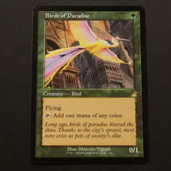 Birds of Paradise (Retro Frame) 344 MTG Ravnica Remastered (RVR) Rare NM - Image 1