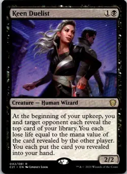 MTG Magic The Gathering Keen Duelist Commander 2021 Played See Scan - Image 1