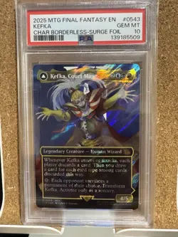 MTG Final Fantasy Kefka Court Mage Borderless Surge Foil PSA 10 - Image 1