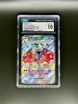 2024 Charizard Ex Black Star Promo Full Holo Paldean Fates #074 CGC 10 Gem Mint - Image 1