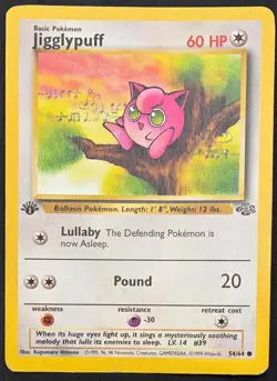 Damaged Jigglypuff 54/64 Jungle 1st Edition Vintage Pokemon TCG - Image 2