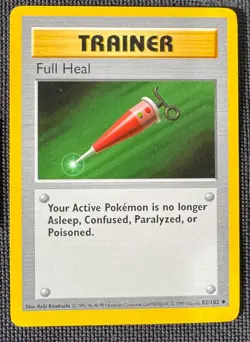 FULL HEAL 82/102 UNCOMMON BASE SET SHADOWLESS POKEMON MP - Image 1