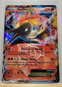 Pokemon Moltres EX TCG Team Plasma 14/135 Plasma Storm Ultra Rare MP - Image 1