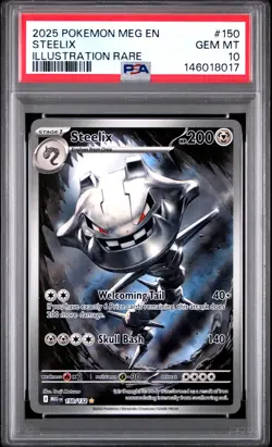 2025 POKEMON MEG EN-MEGA EVOLUTION ILLUSTRATION RARE #150 STEELIX PSA 10 - Image 1
