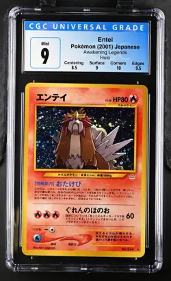 Pokemon 2000 Entei Holo JP Awakening Legends #244 CGC 9 - Image 1