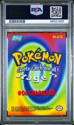 TOPPS 1999 CHARIZARD POKEMON THE MOVIE EDT #E6 PSA 7 - Image 2