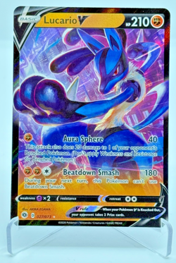 Lucario V Pokemon Champions Path Sword & Shield Ultra Rare Holo Card 027/073 - Image 1