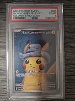 Pokemon x Van Gogh Museum: Pikachu with Grey Felt Hat, Promo Card, PSA 6 820650856891 - Image 1