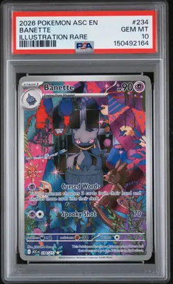 2026 POKEMON ASC EN-ASCENDED HEROES ILLUSTRATION RARE #234 BANETTE PSA 10 - Image 1