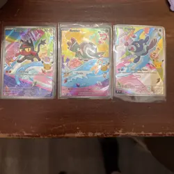 Pokemon TCG First Partner Illustration Collection Popplio 45 Litten 44 rowlet 43 - Image 1