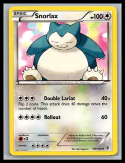 Snorlax Uncommon Boundaries Crossed 109/149 NM Pokemon - Image 1