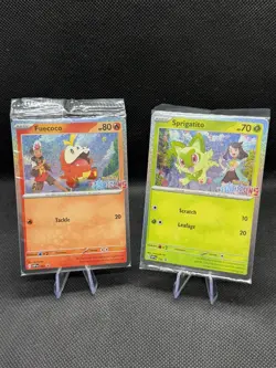 Pokemon TCG Horizons Sprigatito SVP 191 & Fuecoco SVP 192 Sealed Stamped Promo - Image 1