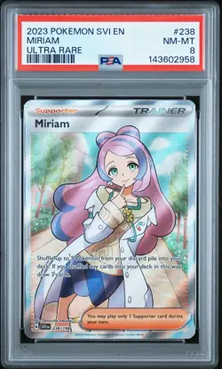 2023 POKEMON SVI EN-SCARLET & VIOLET ULTRA RARE #238 MIRIAM PSA 8 - Image 1