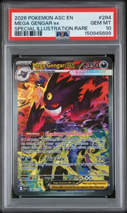 2026 POKEMON ASCENDED HEROES SPECIAL ILLUSTRATION RARE MEGA GENGAR EX PSA 10 - Image 1