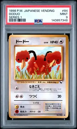 1998 POKEMON JAPANESE VENDING SERIES 1 #84 DODUO PSA 9 - Image 1
