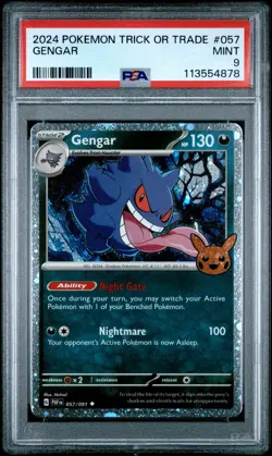 POKEMON 2024 GENGAR TRICK OR TRADE #057 PSA 9 - Image 1