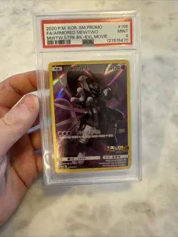POKEMON KOREAN PROMO 196/SM-P ARMORED MEWTWO STRIKES BACK-EVOLUTION MOVIE PSA 9 - Image 3