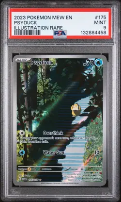 Pokemon TCG Scarlet & Violet 151 Psyduck Holo Illustration Rare 175/165 PSA 9 - Image 1