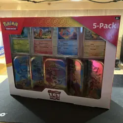 Pokemon TCG Scarlet & Violet 151 5-Pack of Mini Tins and 4 Promos Costco Bundle - Image 1