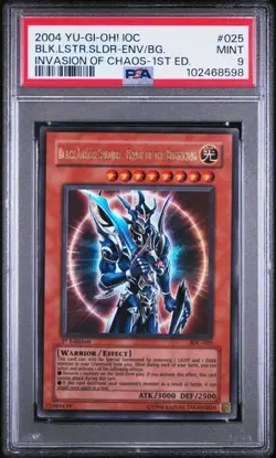Yu-Gi-Oh! PSA 9 Black Luster Soldier IOC-025 1st Edition Ultra Rare Mint - Image 1