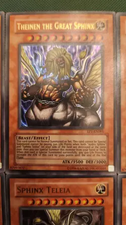 Yu-Gi-Oh! Andro Sphinx, Sphinx Teleia, Theinen The Great Sphinx Movie Exclusives - Image 4