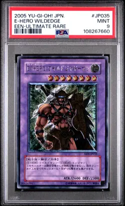 YU-GI-OH! 2005 E-HERO WILDEDGE EEN-UR JP EEN-ELEMENTAL ENERGY #JP035 PSA 9 - Image 1