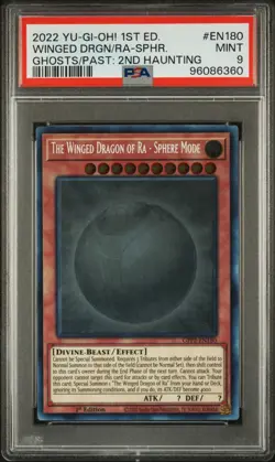 YU-GI-OH! 2022 WINGED DRGN/RA-SPHR. GHOSTS FROM THE PAST:2ND HAUNT. #EN180 PSA 9 - Image 1