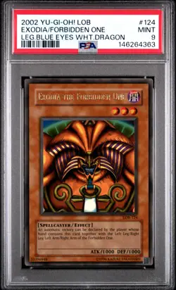 2002 YU-GI-OH! LEGEND OF BLUE EYES WHITE DRAGON EXODIA THE FORBIDDEN ONE PSA 9 - Image 1