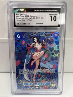 One Piece TCG OP07-051 Boa Hancock SP SR Japanese Alt Art CGC 10 Gem Mint - Image 1