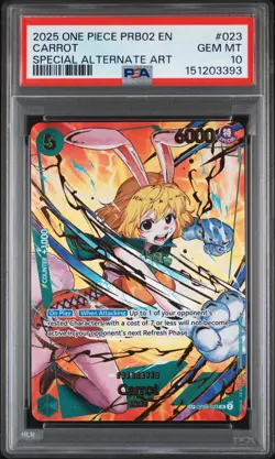 2025 ONE PIECE PRB02-PREMIUM BOOSTER SPECIAL ALT ART CARROT PSA 10 - Image 1