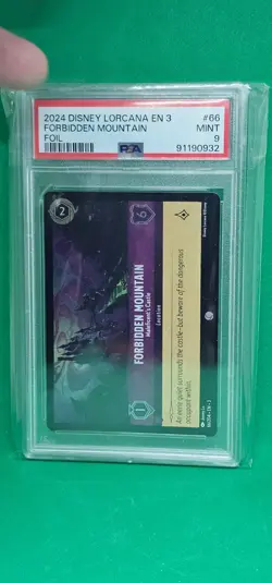 2023 Disney Lorcana En 3 Foil Forbidden Mountain #66 PSA 9 MINT - Image 1
