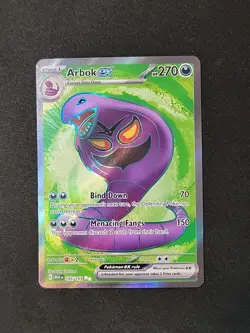 Pokemon TCG Arbok ex 185/165 Scarlet & Violet 151 Full Art Ultra Rare Holo Card - Image 1
