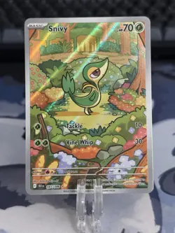 Snivy 087/086 Sv: Black Bolt Illustration Rare Full Art Holo Pokemon Card NM - Image 1