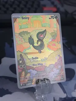 Snivy 087/086 Sv: Black Bolt Illustration Rare Full Art Holo Pokemon Card NM - Image 2