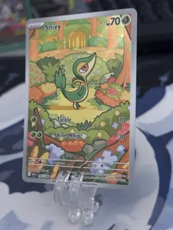 Snivy 087/086 Sv: Black Bolt Illustration Rare Full Art Holo Pokemon Card NM - Image 3
