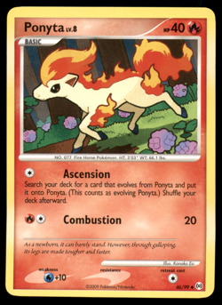 Ponyta 46/99 Arceus Platinum Regular Non Holo 2009 Pokemon Card Light Played LP - Image 1