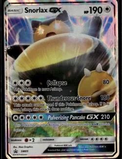 Snorlax GX Promo SM Promos SM05 Colorless Holofoil Pokemon Card - Image 1