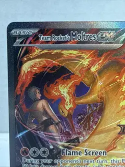 TCG Team Rockets Moltres EX Destined Rivals Card 229/182 SIR Pokemon NM - Image 2