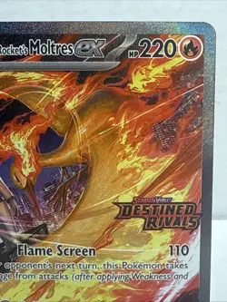 TCG Team Rockets Moltres EX Destined Rivals Card 229/182 SIR Pokemon NM - Image 3