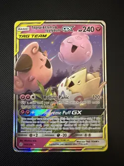 Togepi & Cleffa & Igglybuff GX 143/236 Cosmic Eclipse Holo Pokemon Card LP - Image 1