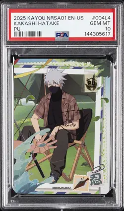 2025 KAYOU NARUTO SMRITI COLLECTIBLE CARD NRSA01 #004L4 KAKASHI HATAKE PSA 10 - Image 1