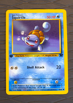 1st Edition Squirtle 68/82 Team Rocket Common Pokemon Card LP/NM - Image 1