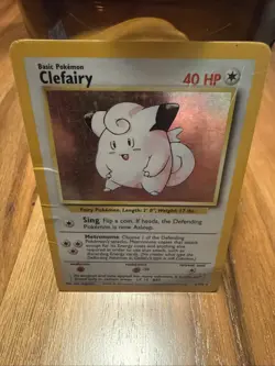 Clefairy Holo Rare Base Set Unlimted 5/102 Vintage 1999 WOTC Pokemon Card TCG - Image 1