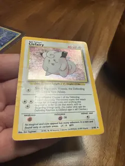 Clefairy Holo Rare Base Set Unlimted 5/102 Vintage 1999 WOTC Pokemon Card TCG - Image 3