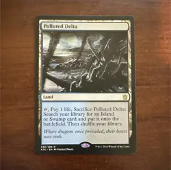 Wizards Magic: The Gathering Polluted Delta Rare Land Khans of Tarkir Regular - Image 1