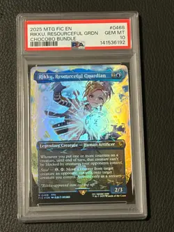 MTG Final Fantasy 0468 Rikku, Resourceful Guardian Chocobo Track Foil PSA 10 - Image 1